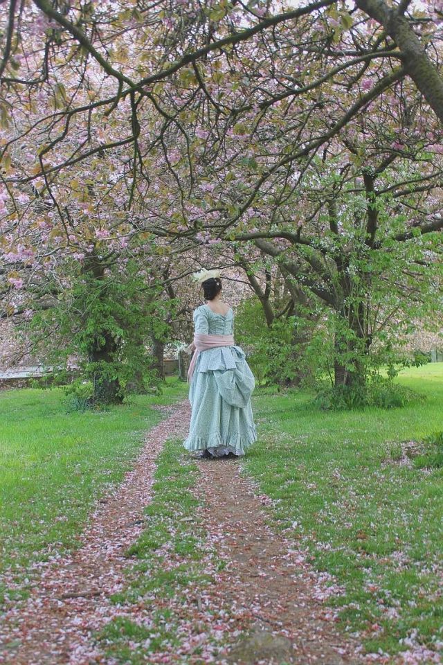 cherry tree back bustle dress