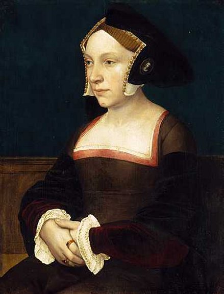 English_Lady_by_Hans_Holbein_the_Younger hood and brooch